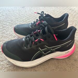 ASICS Women's Black and Pink Athletic Shoes